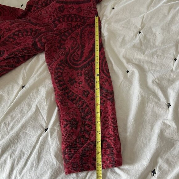 Vintage Red Tapestry Jacket sz M Paisley Blazer Whimsygoth Victorian Western - Picture 10 of 12